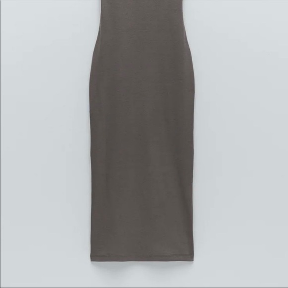 Zara RIBBED TURTLENECK DRESS - Picture 4 of 6